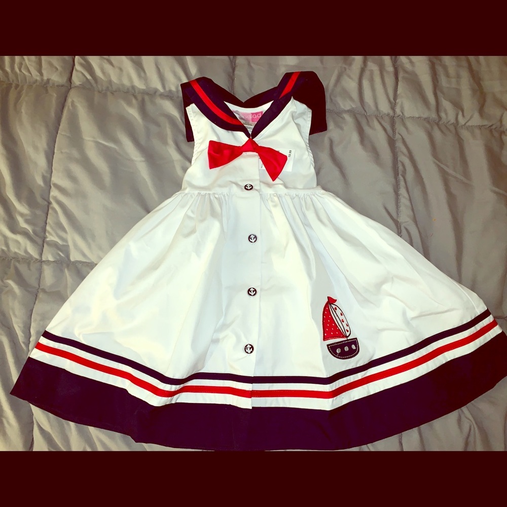 Toddler girls sailor dress